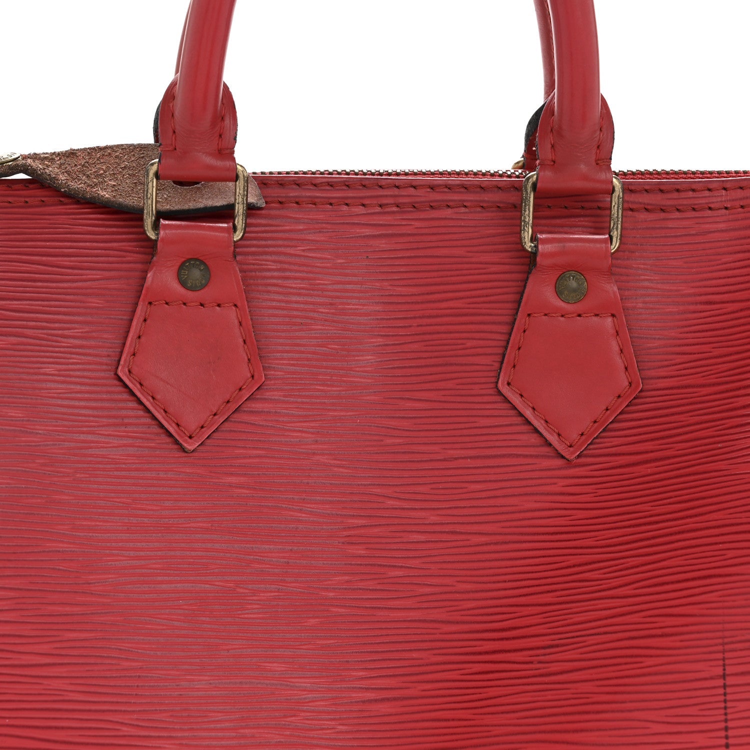 Louis Vuitton Epi Speedy 25 Castillan Red