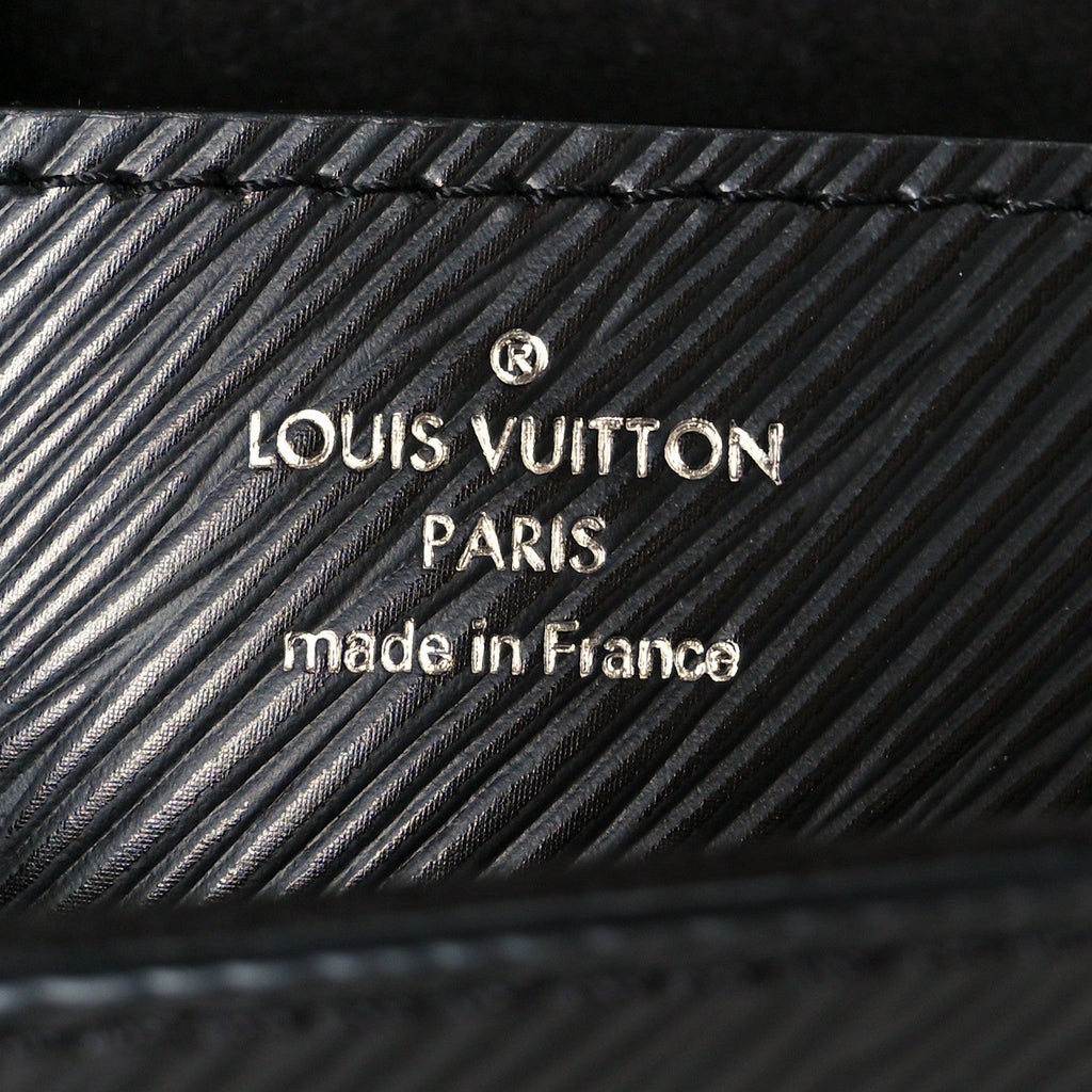 Louis Vuitton Epi Embroidered Twist Shoulder Bag MM  Black
