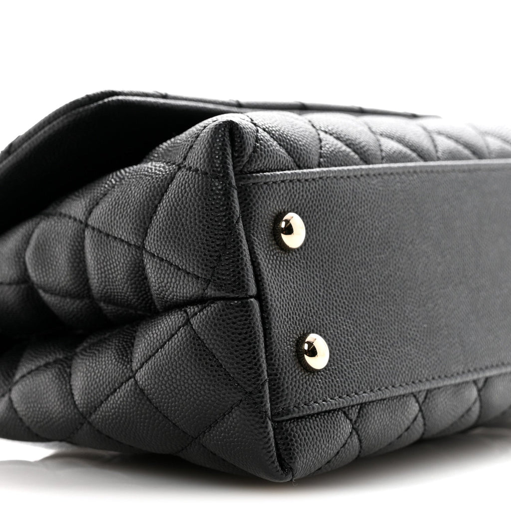Chanel Caviar Quilted Mini Coco Handle Flap Black