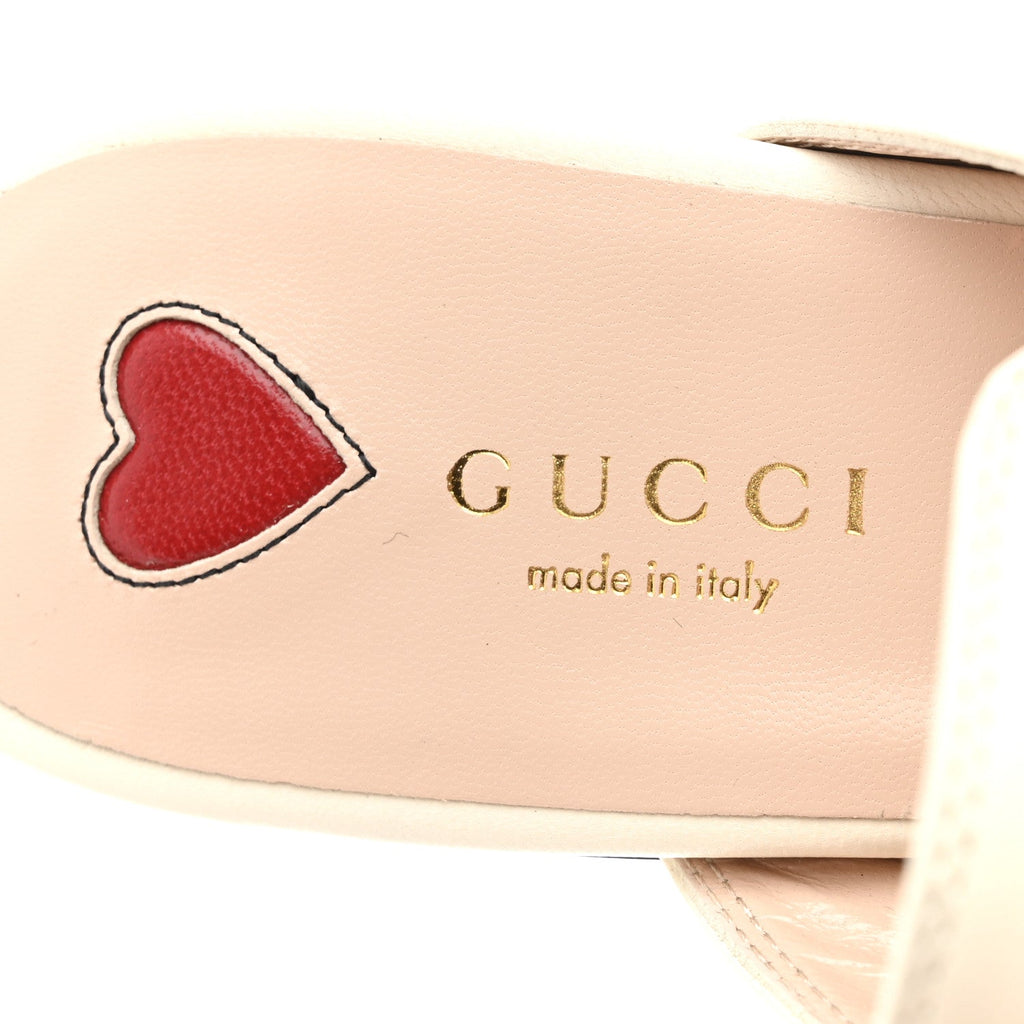 Gucci Malaga Kid Web Womens Princetown Slippers 35 Mystic White