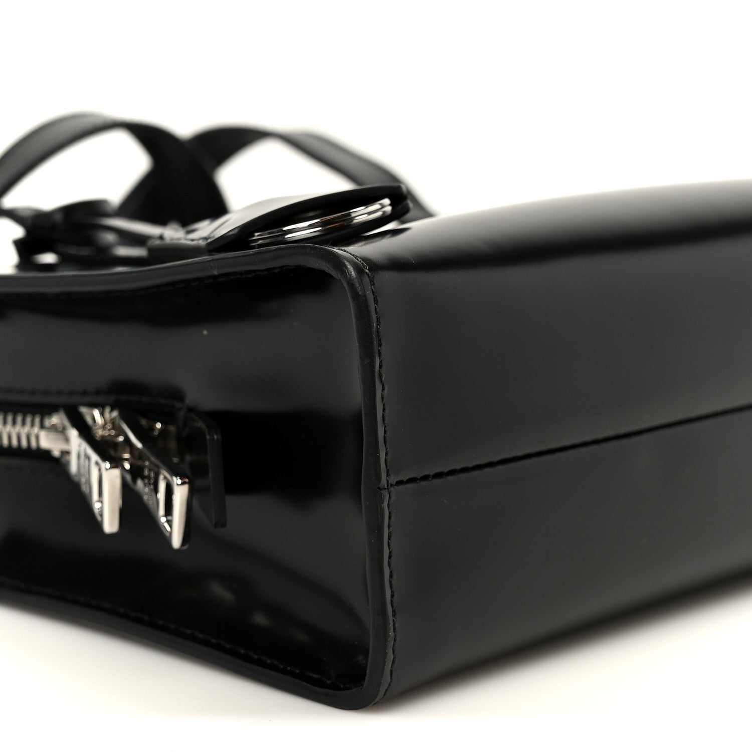 Prada Spazzolato Mini Re-Edition 1995 Double Handle Handbag Black
