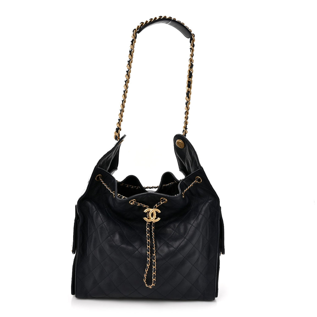 Chanel Caviar Quilted Medium Chanel 25 Handbag Dark Navy