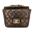 Chanel Vintage Brown Quilted Micro Belt Bag