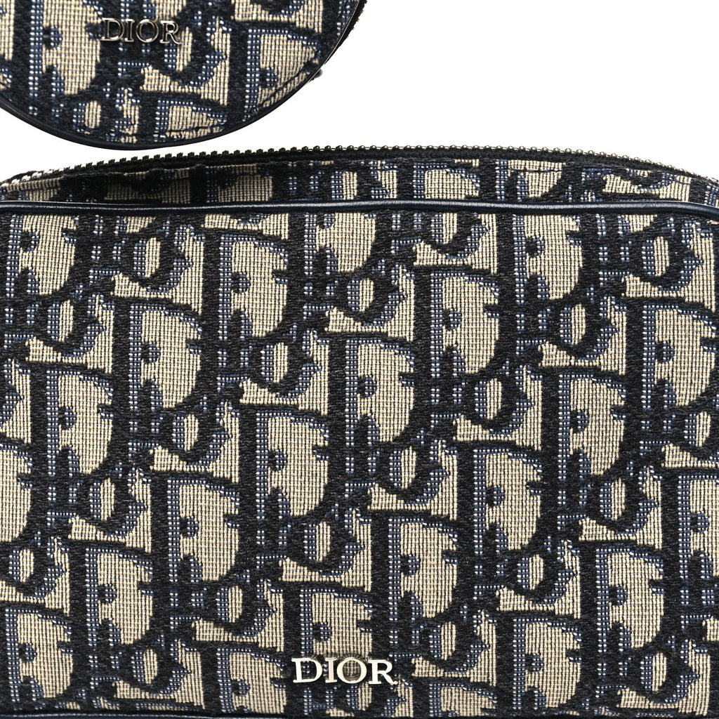 Christian Dior Oblique Calfskin Small Kids' Multifunctional Bag Beige Black
