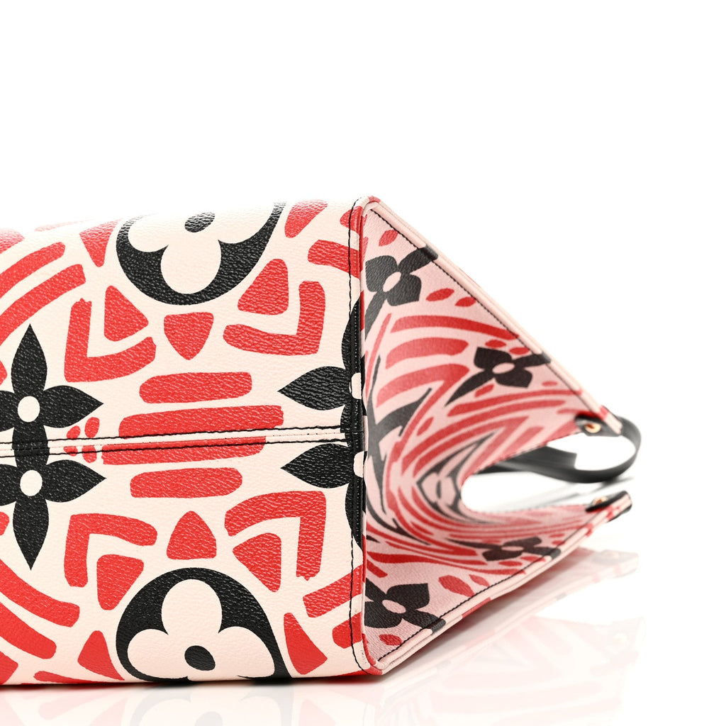 Louis Vuitton Monogram Giant Crafty Onthego GM Creme Rouge Black
