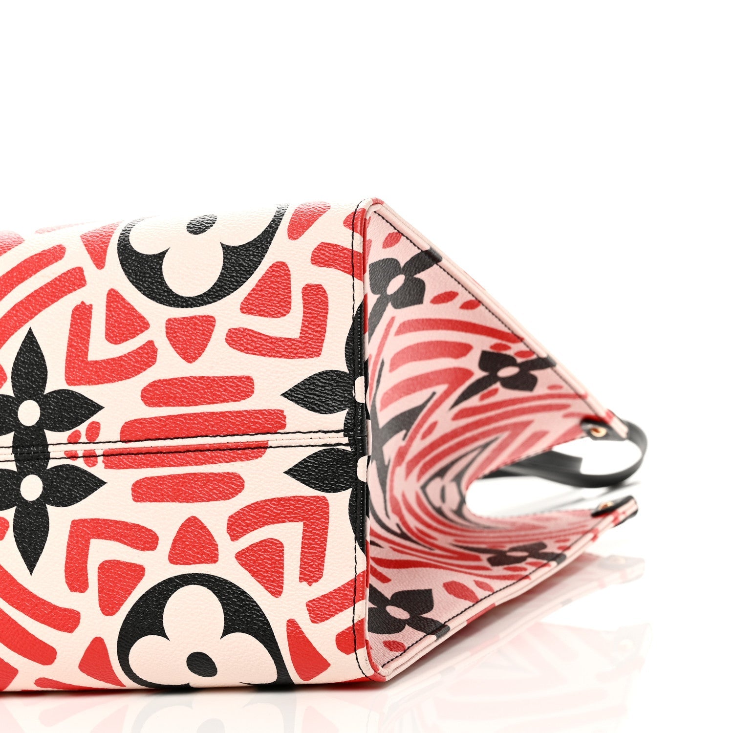Louis Vuitton Monogram Giant Crafty Onthego GM Creme Rouge Black
