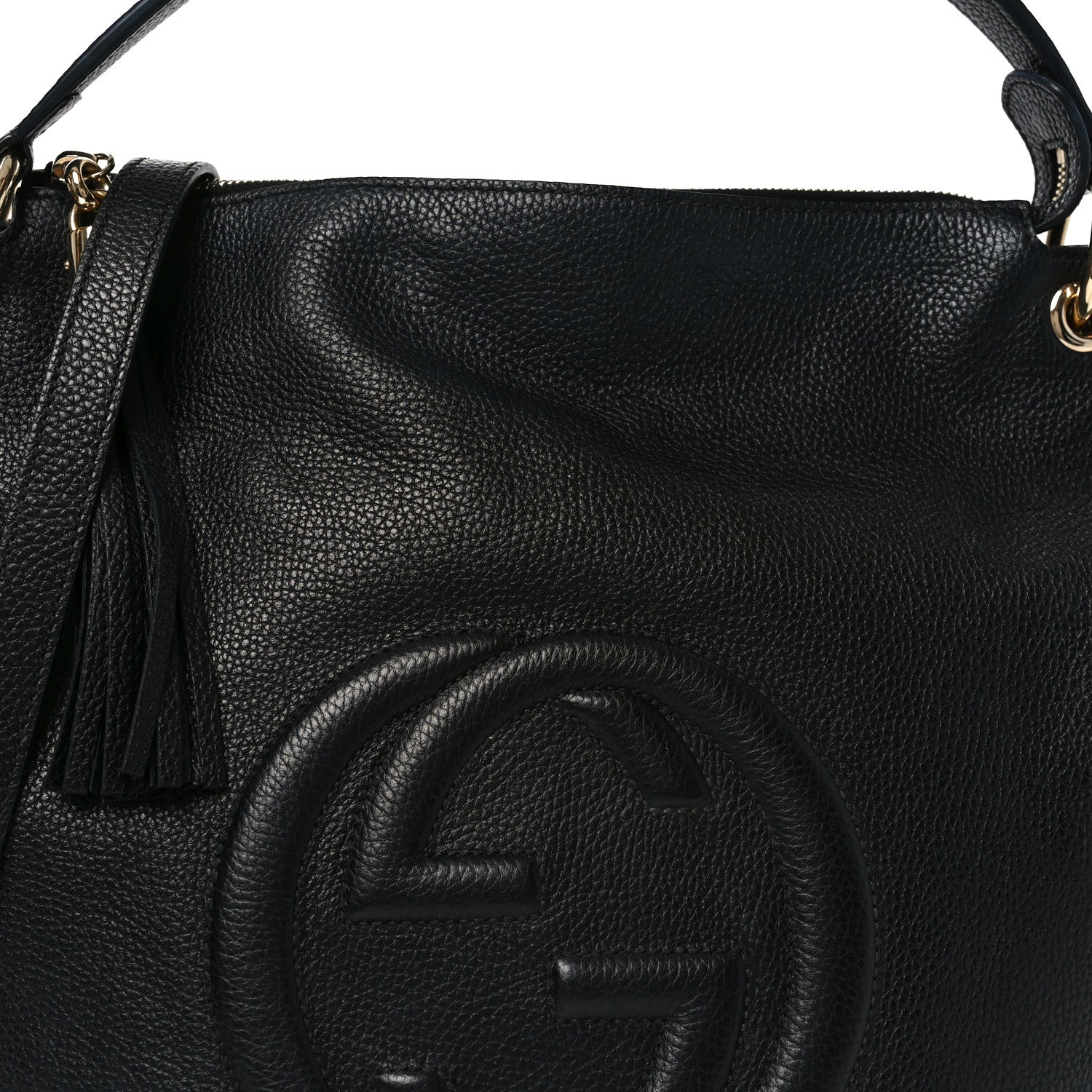 Gucci Pebbled Calfskin Large Soho Hobo Black