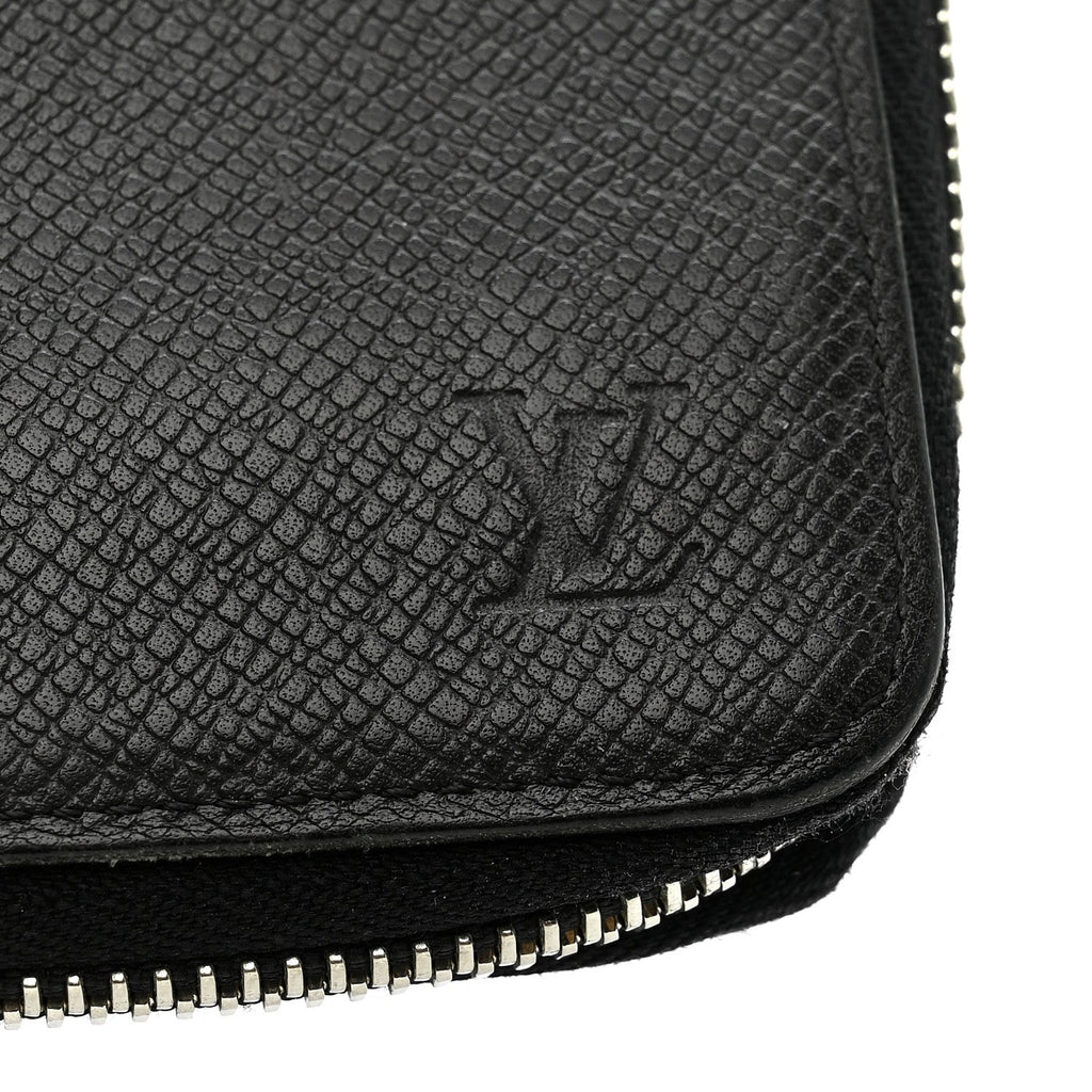 Louis Vuitton Taiga Vertical Zippy Wallet Black