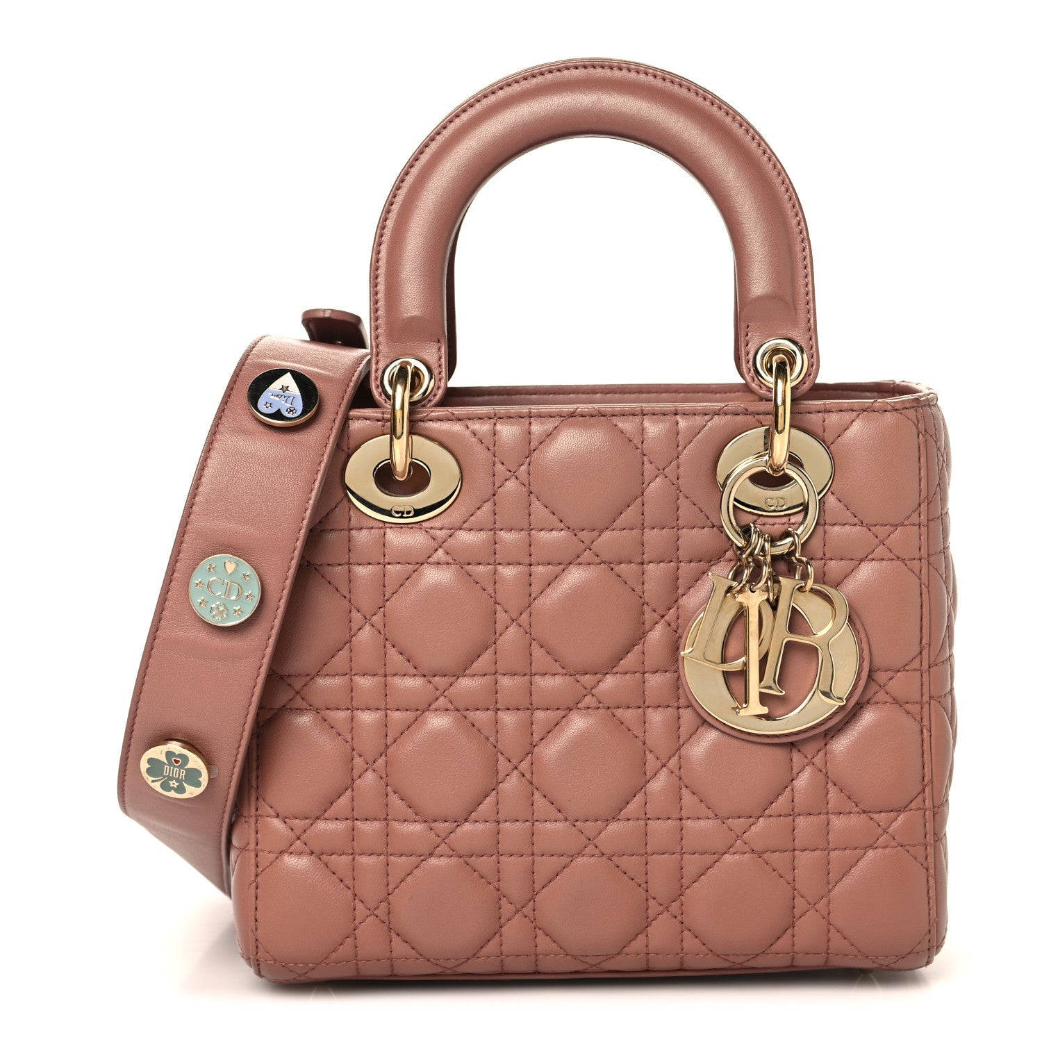 Christian Dior Lambskin Cannage Small My ABCDior Lady Dior Fard