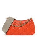 Gucci Calfskin GG Matelasse Chain Handbag Deep Orange Natural