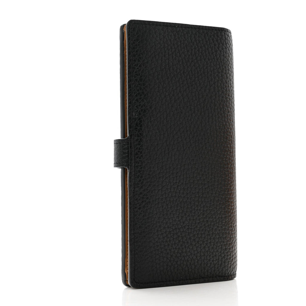 Louis Vuitton Taurillon LV Vertical Capucines Wallet Black Arizona
