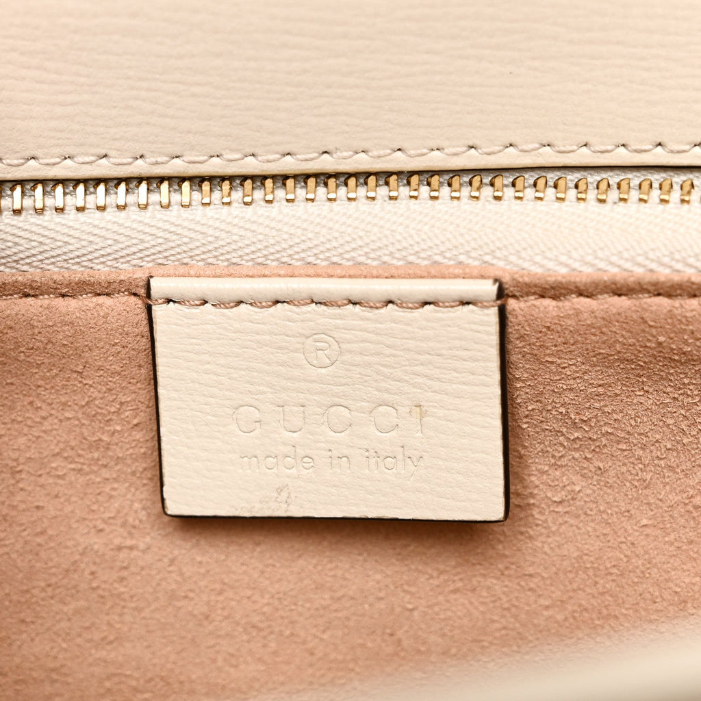 Gucci GG Supreme Monogram Horsebit 1955 Shoulder Bag Beige Mystic White
