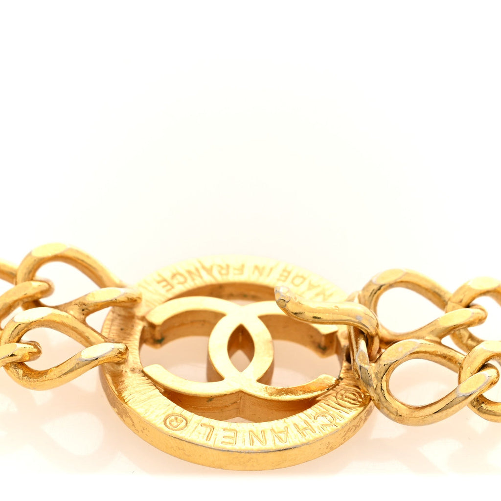 Metal Chain CC Belt  Gold