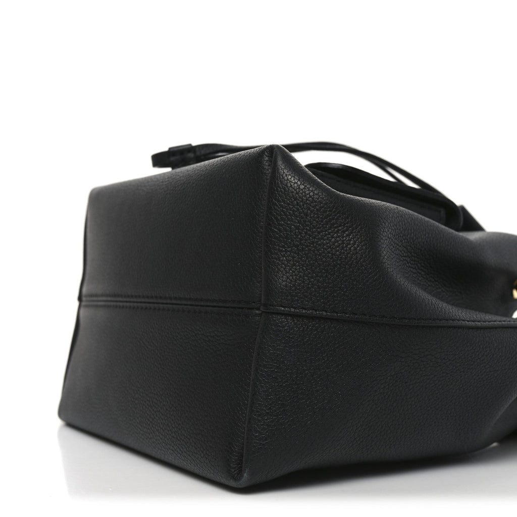 Louis Vuitton Calfskin Lockme Bucket MM Black