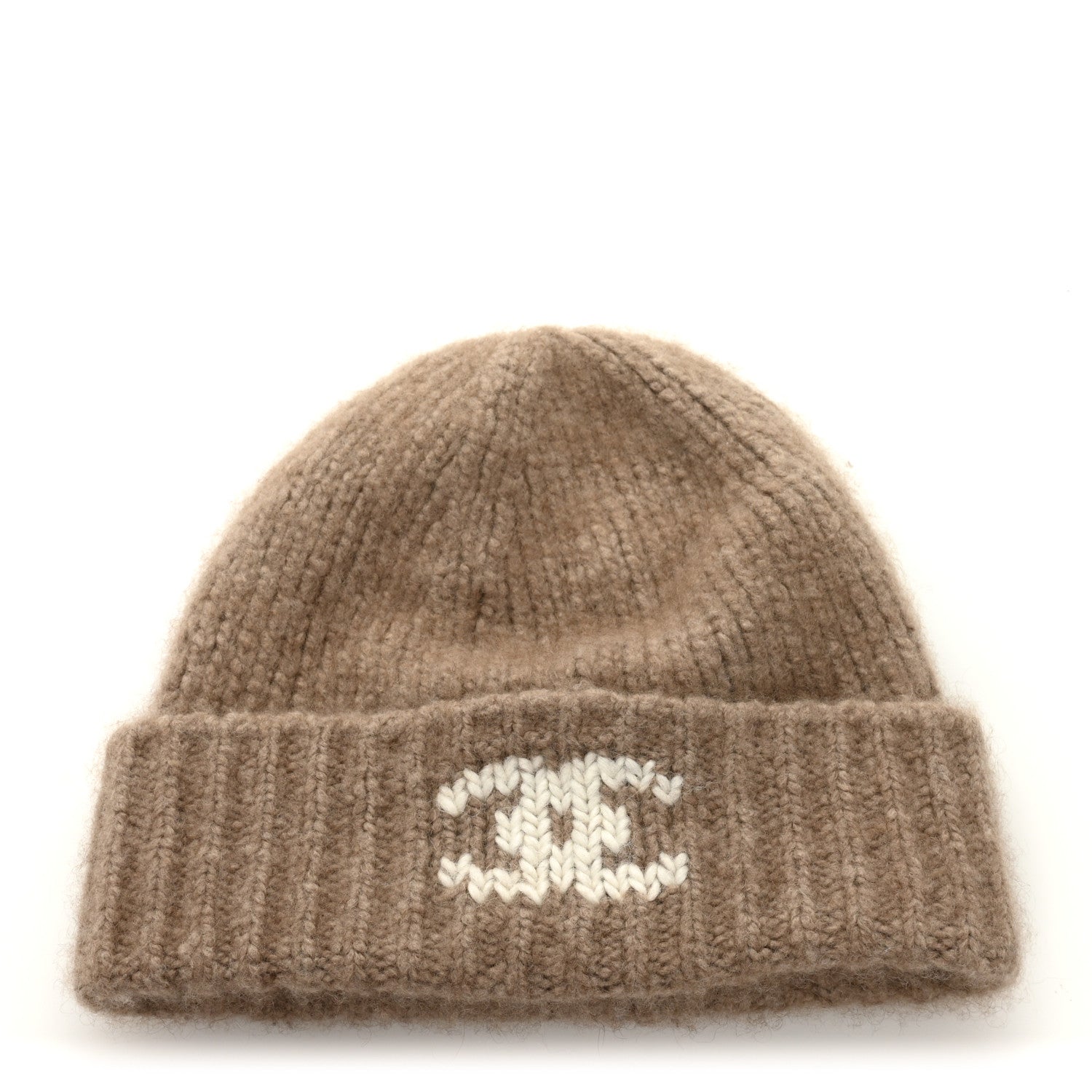 Cashmere CC Beanie Hat Beige White