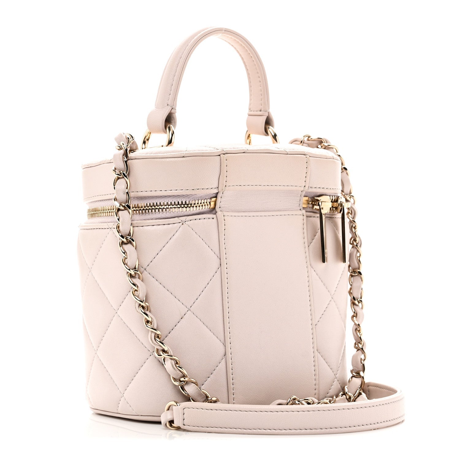 Chanel Lambskin Quilted Trendy Vanity Case Lilac