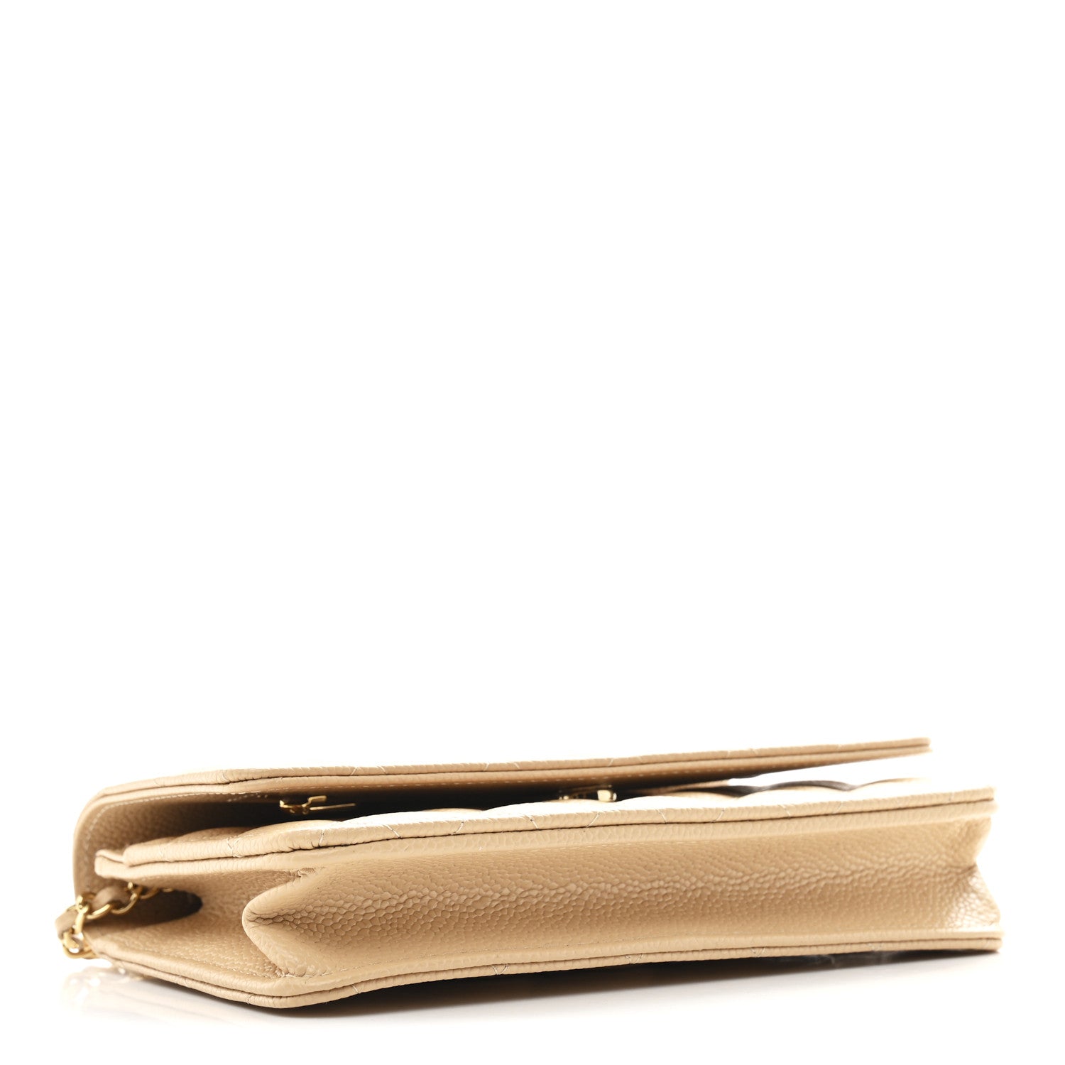 Chanel Caviar Quilted Wallet on Chain WOC Beige