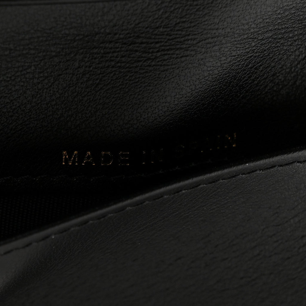 Caviar Quilted Small Boy Flap Wallet Black