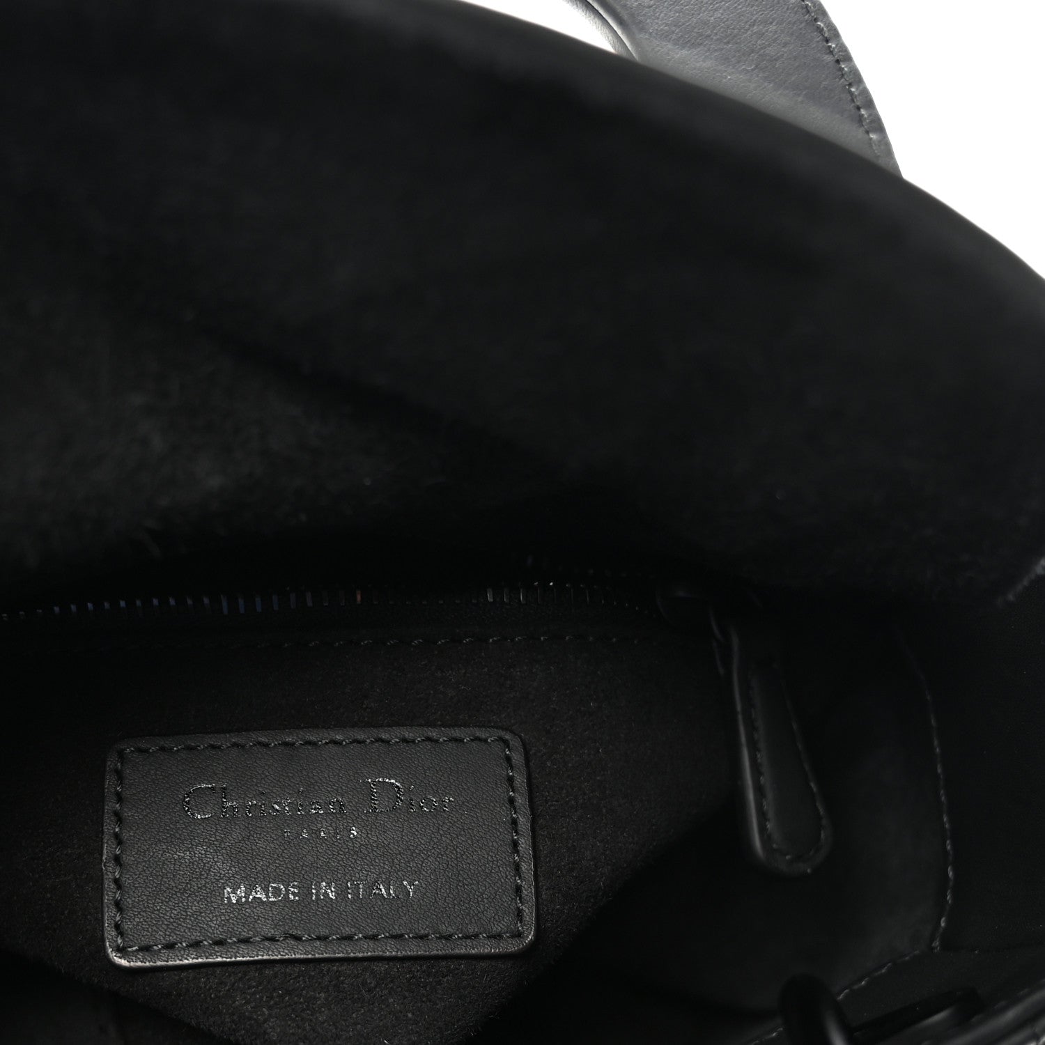 Christian Dior Ultra Matte Calfskin Cannage Mini Lady Dior Black