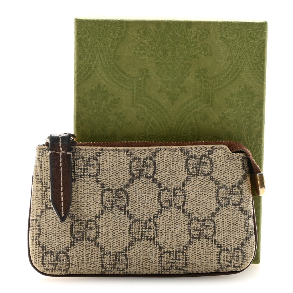 Gucci GG Supreme Monogram Key Case Brown