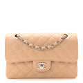 Chanel Caviar Quilted Small Double Flap Beige