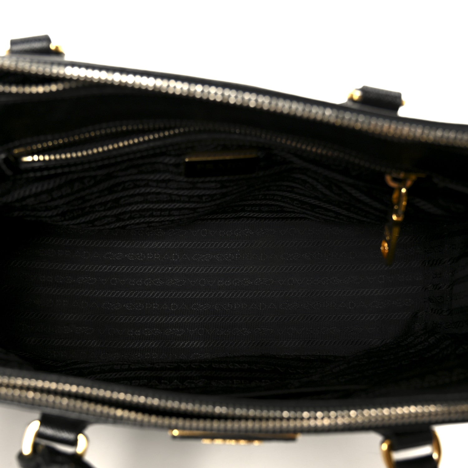 Prada Saffiano Lux Small Galleria Double Zip Tote Black