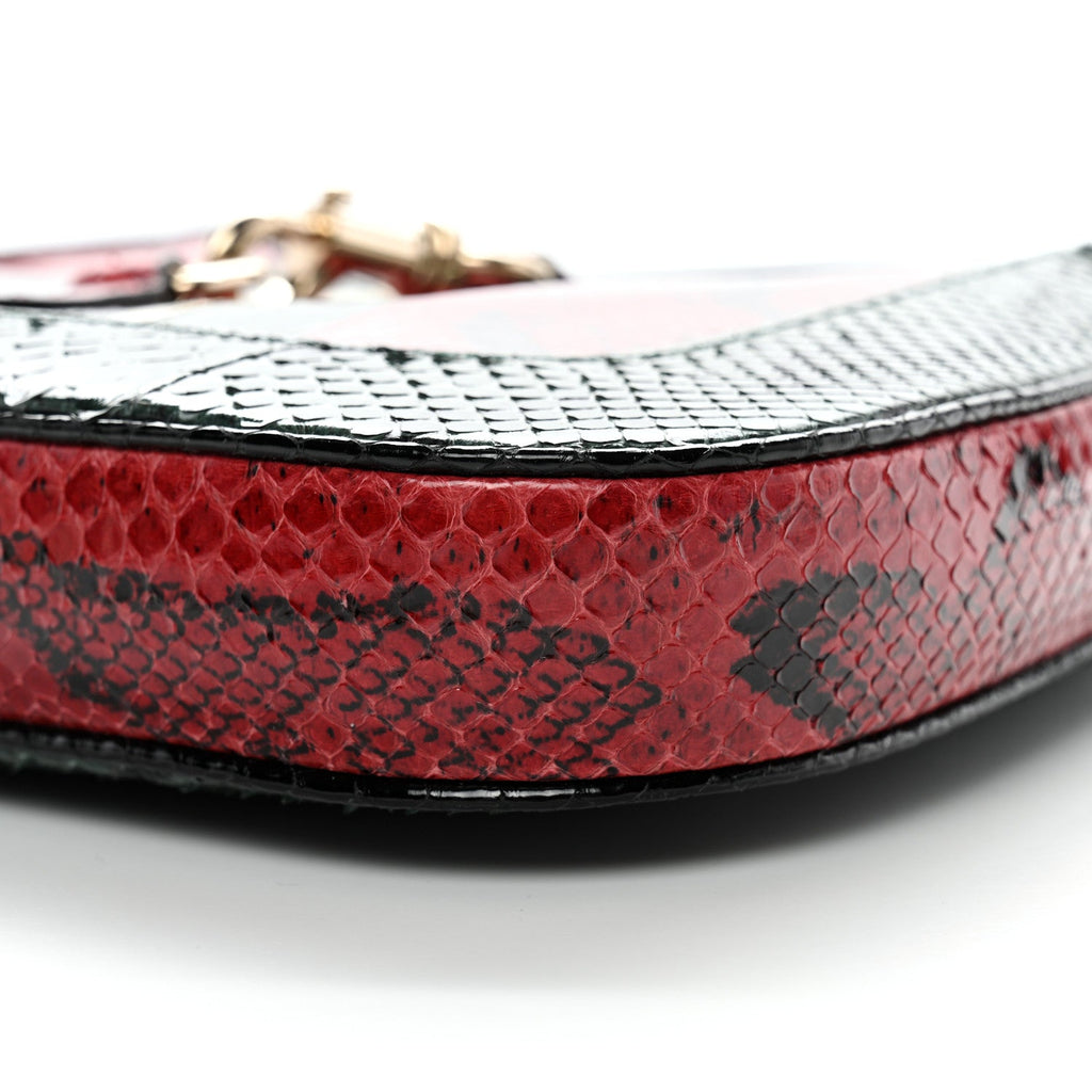 Gucci Snakeskin Web Small Jackie 1961 Hobo Green