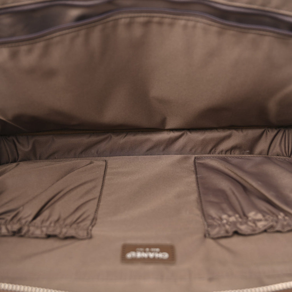 Chanel Nylon Travel Laptop Briefcase Khaki