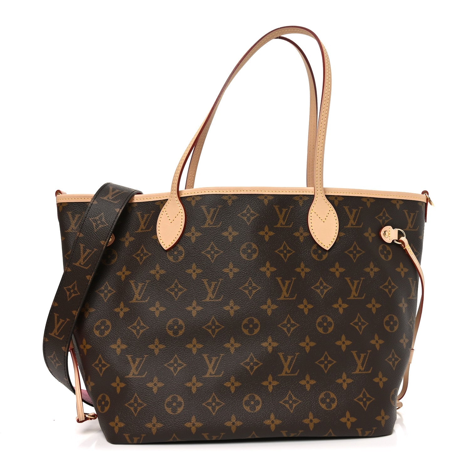 Louis Vuitton Monogram Inside Out Neverfull Bandouliere MM Rose Pondichery