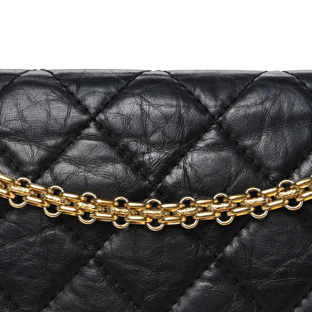 Chanel Aged Calfskin Quilted 2.55 Reissue 227 Flap Black