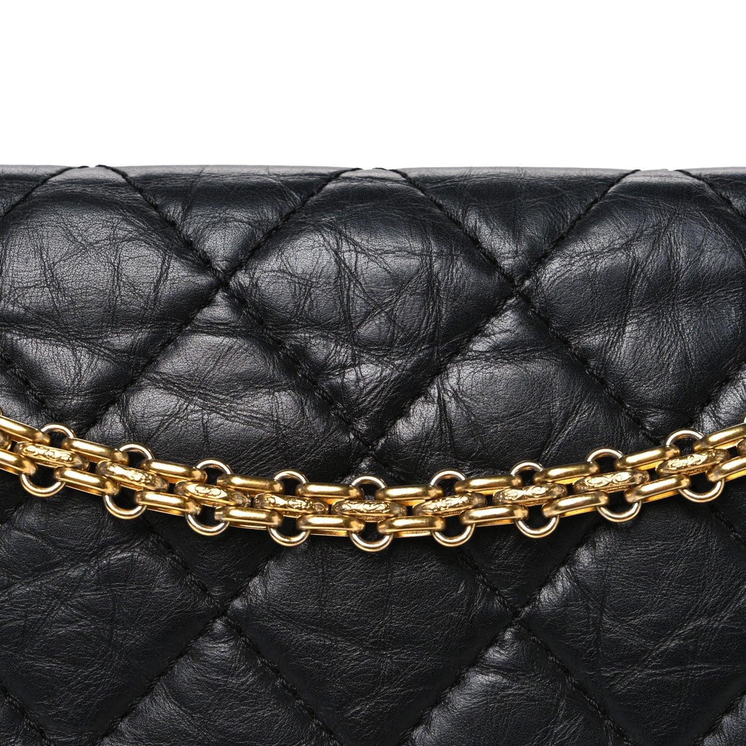 Chanel Aged Calfskin Quilted 2.55 Reissue 227 Flap Black