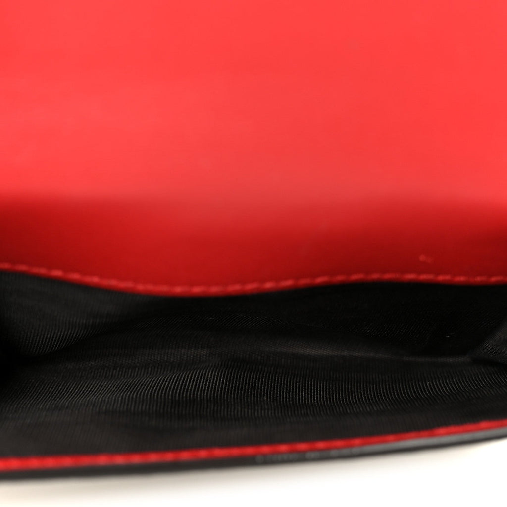 Gucci GG Supreme Monogram Cherry Embellished Card Case Wallet Hibiscus Red