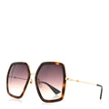 Gucci Acetate Oversize Square Frame GG0106S Sunglasses Tortoise