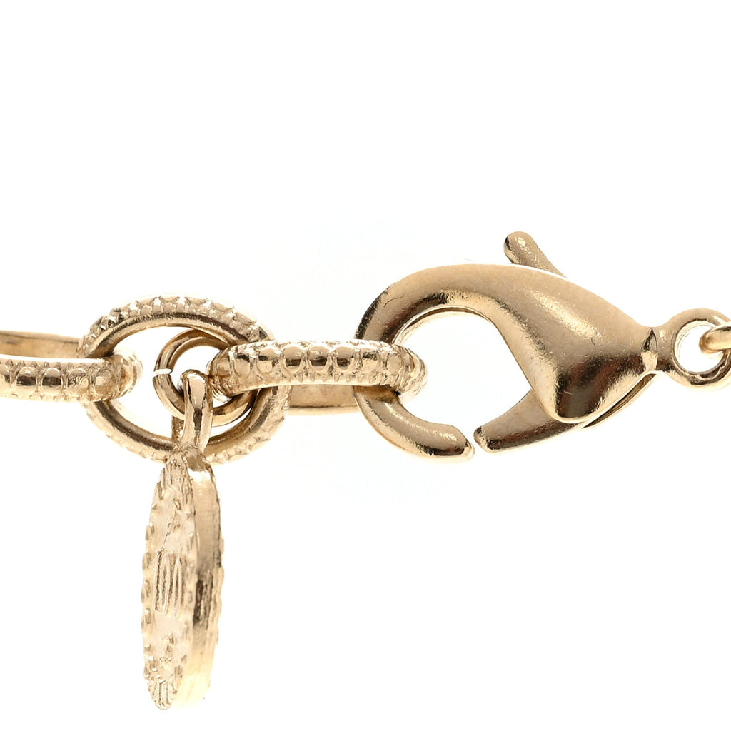 Pearl CC 100th Anniversary Necklace Light Gold