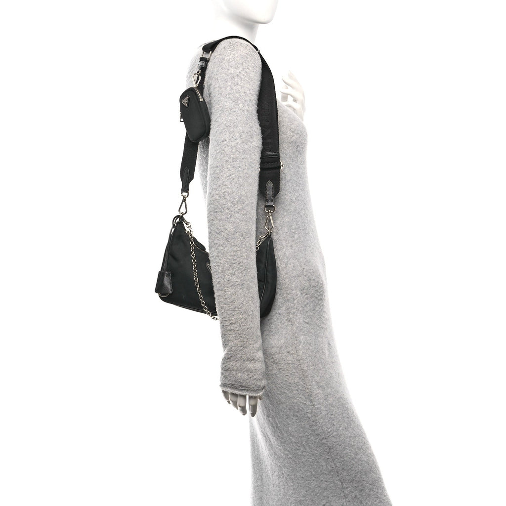 Prada Nylon Re-Edition 2005 Shoulder Bag Black