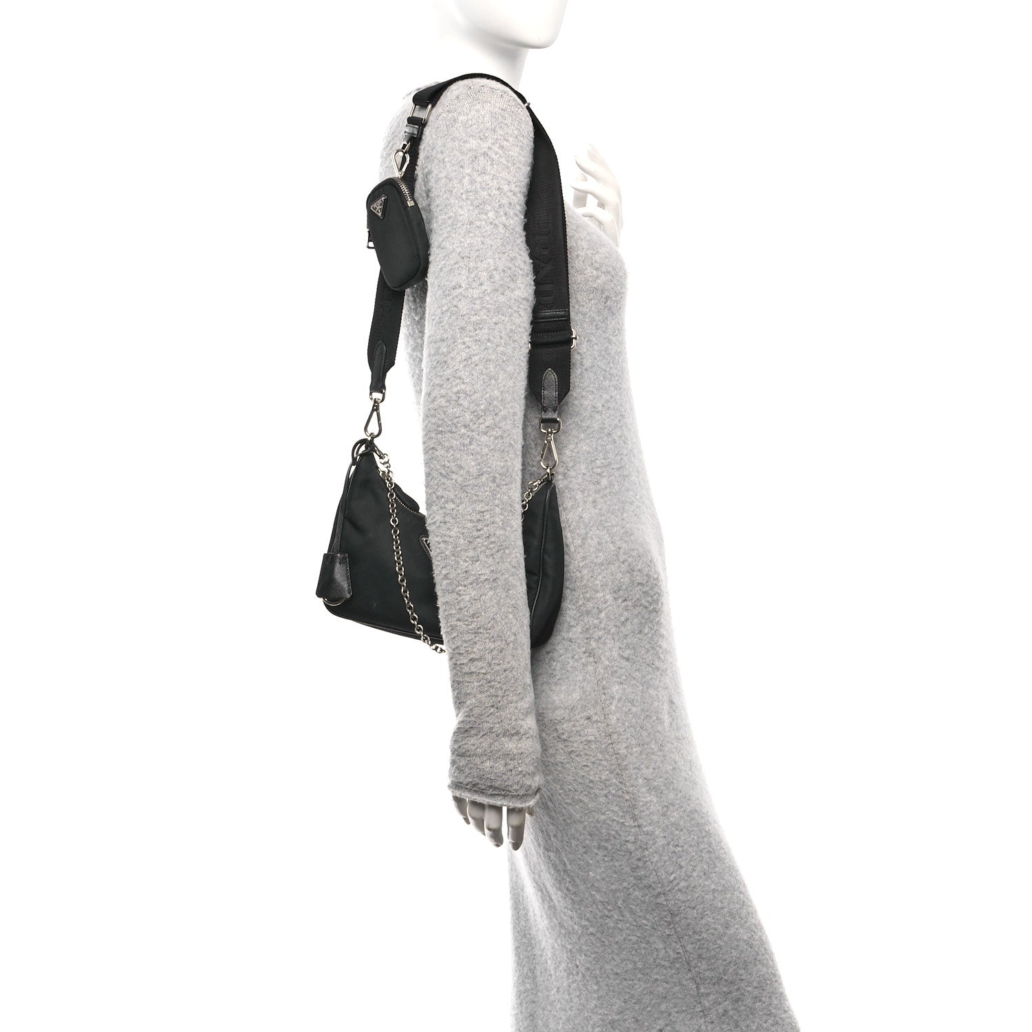 Prada Nylon Re-Edition 2005 Shoulder Bag Black