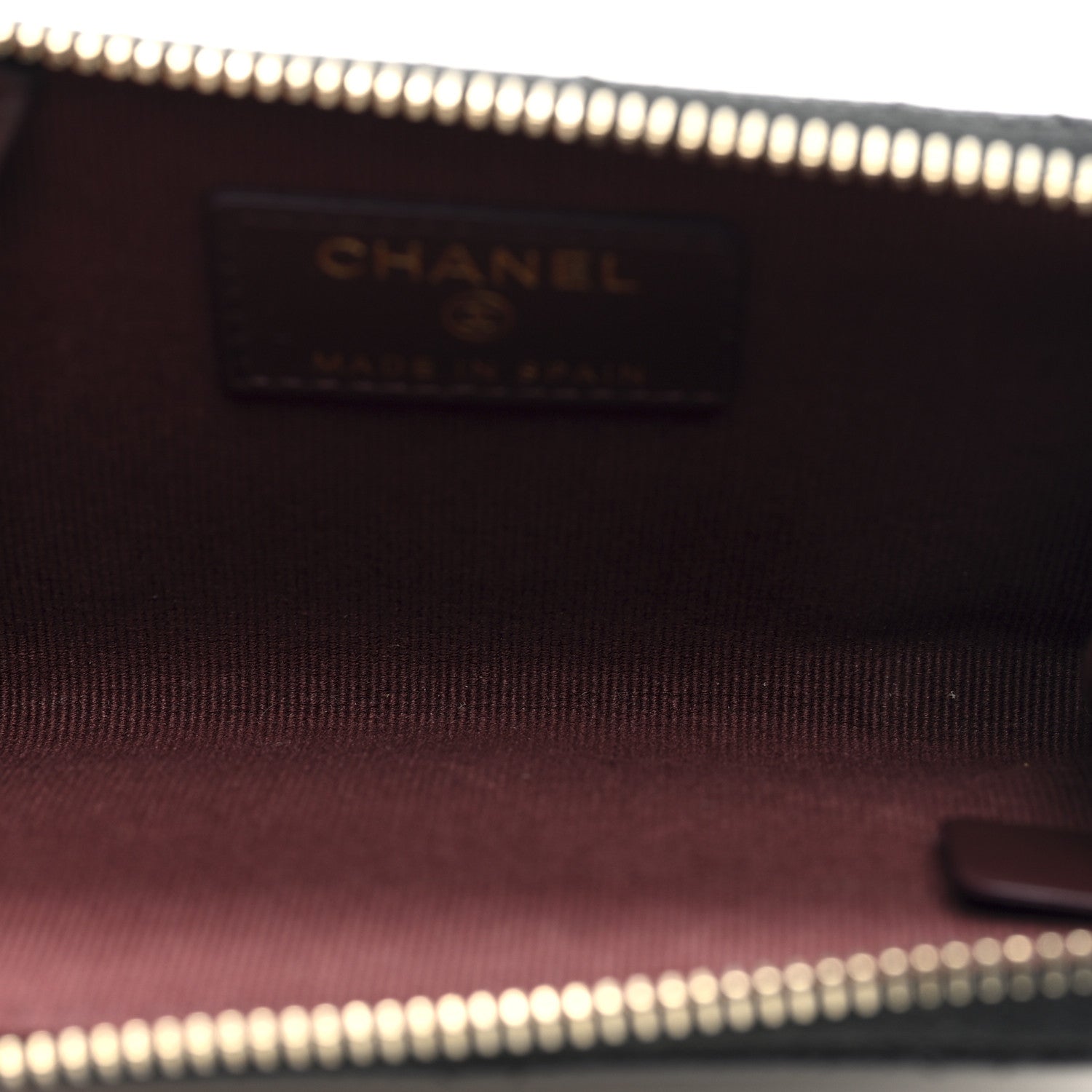 Caviar Quilted Zipped Key Holder Case Black