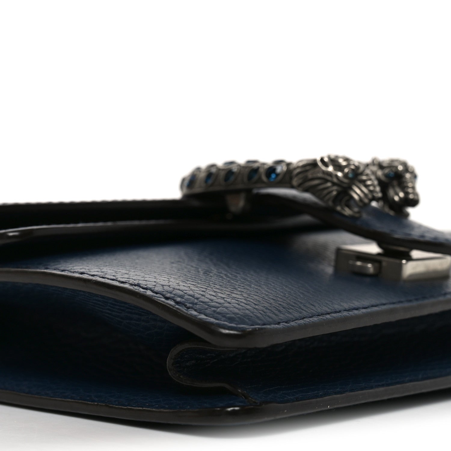 Gucci Dollar Calfskin Crystal Mini Dionysus Shoulder Bag Blue Agata Montana Sapphire