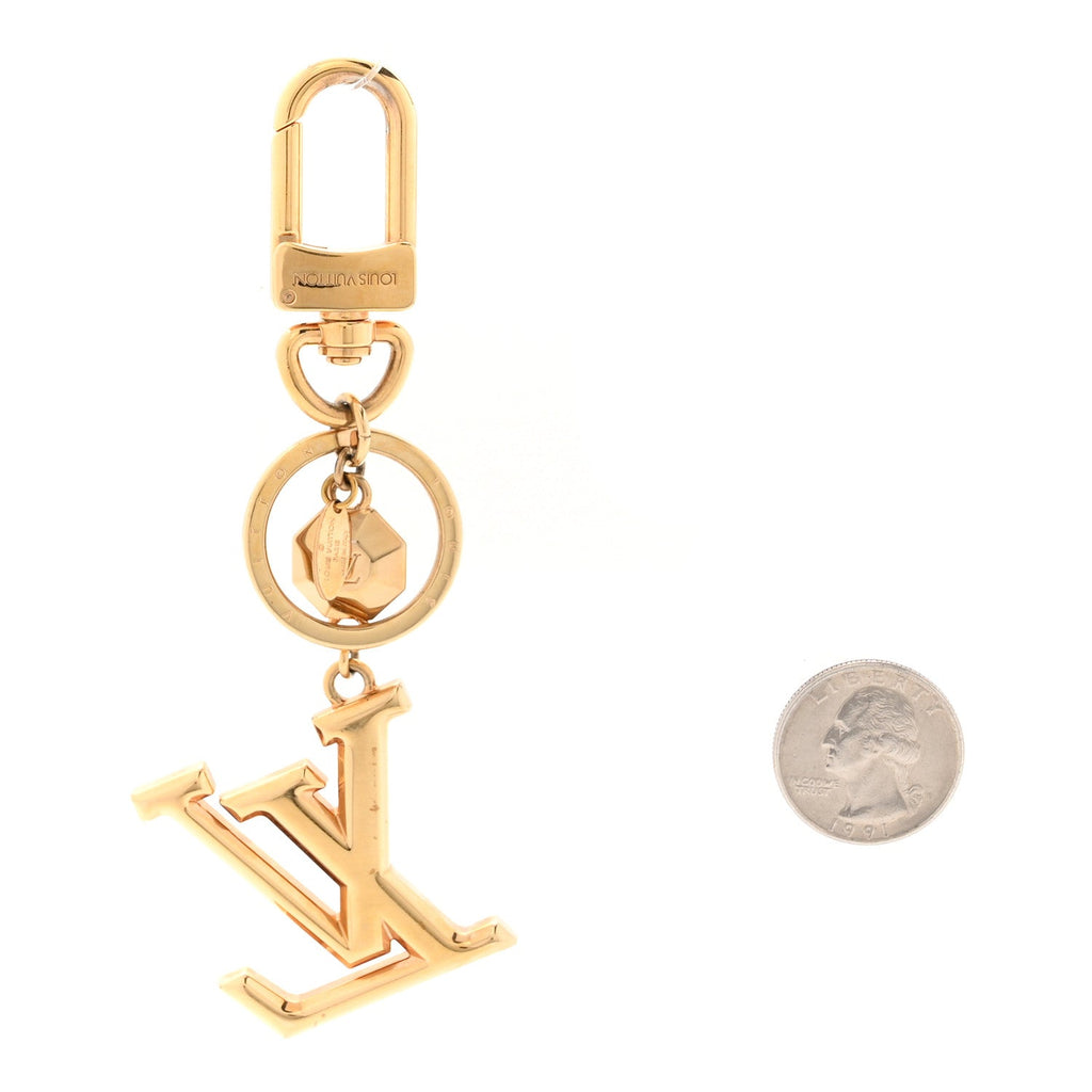 Louis Vuitton LV Facettes Bag Charm Key Holder Gold