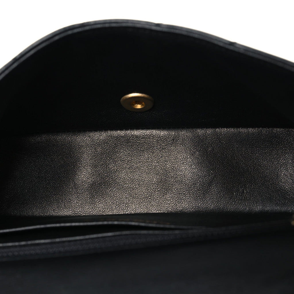 Chanel Lambskin Quilted Mini Rectangular Flap Black
