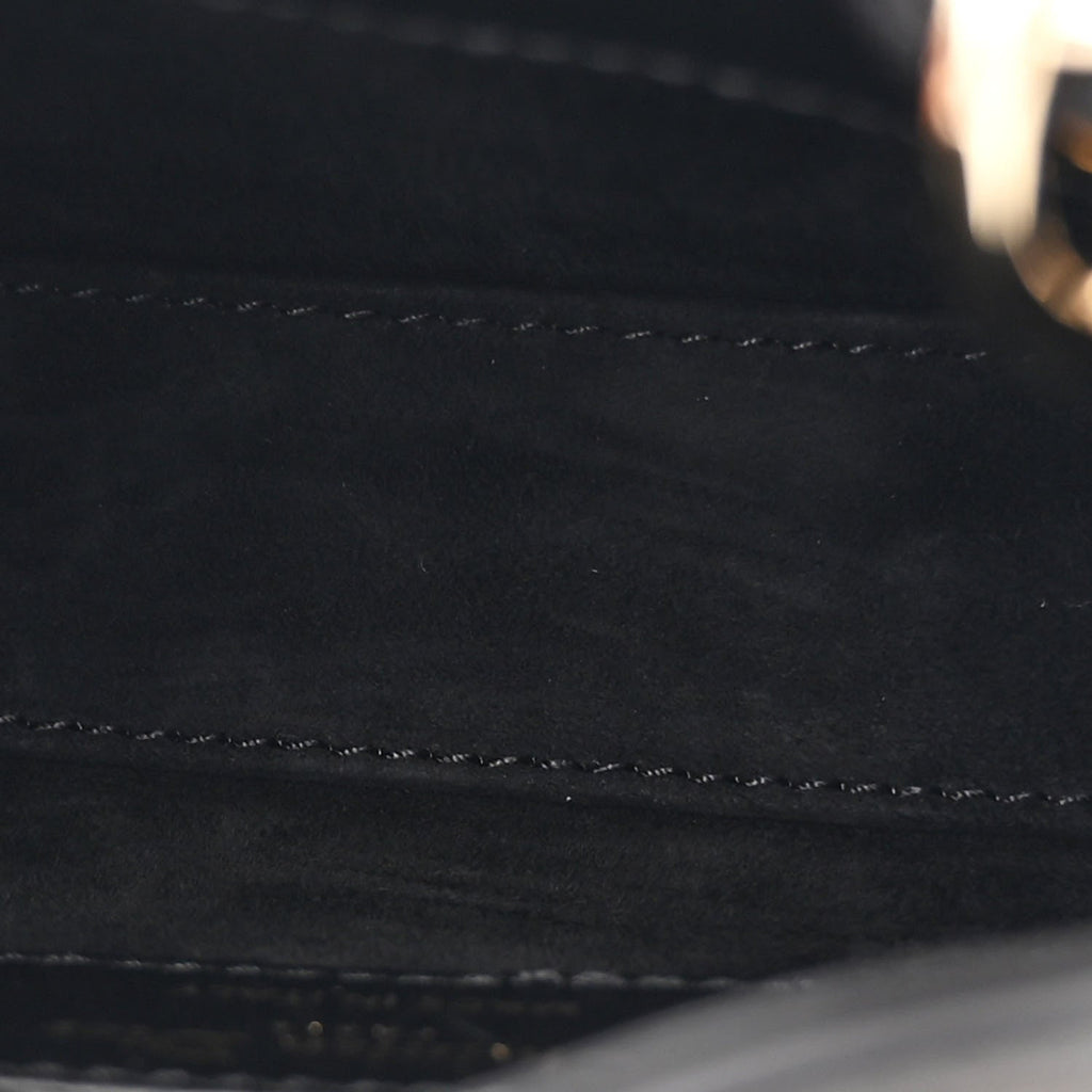 Christian Dior Lambskin Cannage Micro Lady Dior Black
