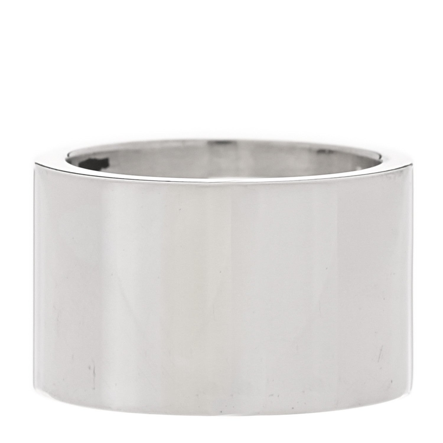 Gucci Sterling Silver Wide G Cutout Ring 49 5