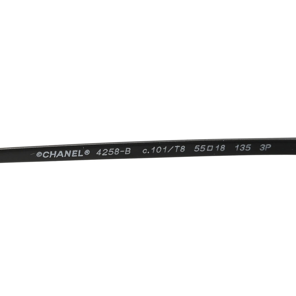 Metal Crystal Polarized Sunglasses 4258-B Black