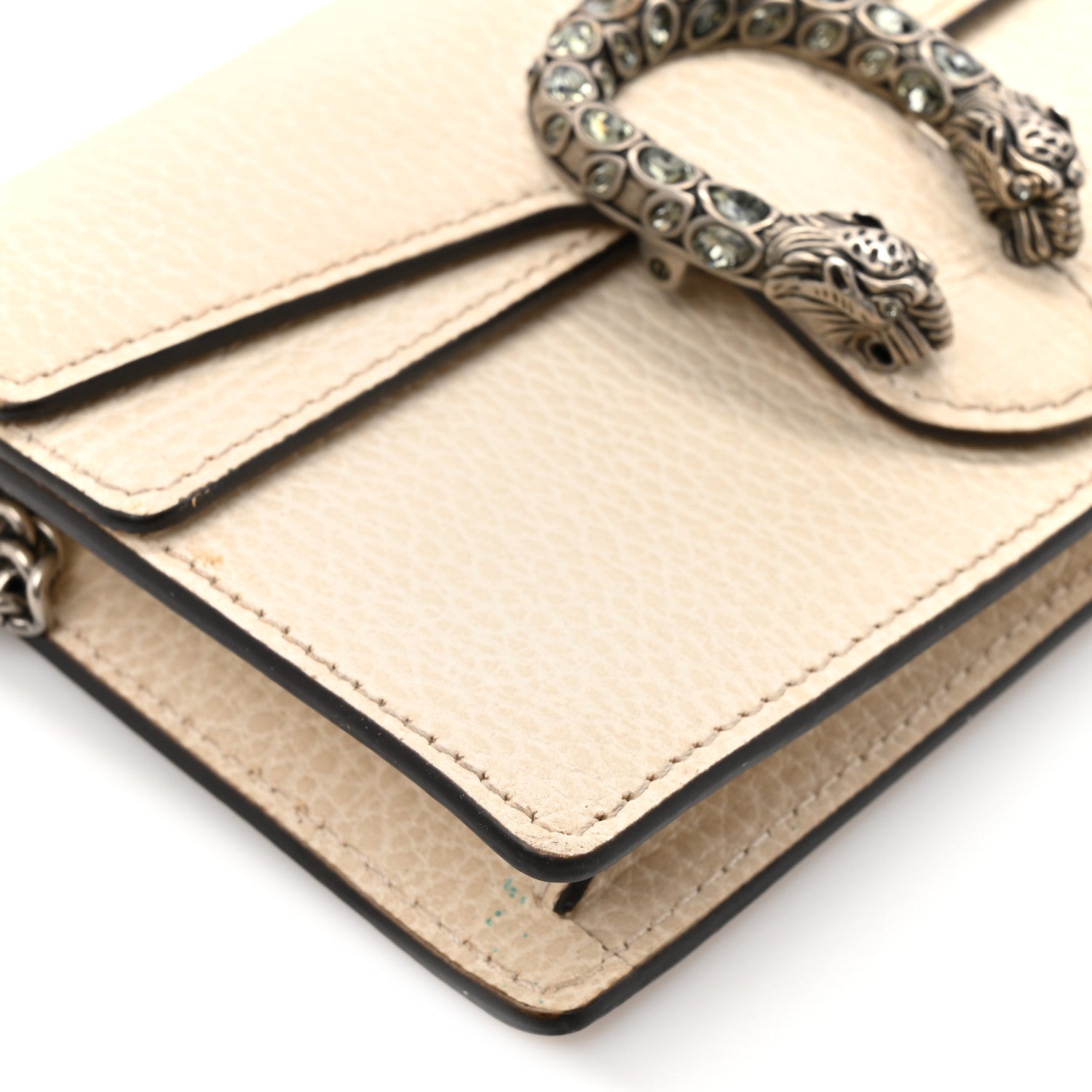 Gucci Dollar Calfskin Crystal Super Mini Dionysus Shoulder Bag Mystic White Black Diamond