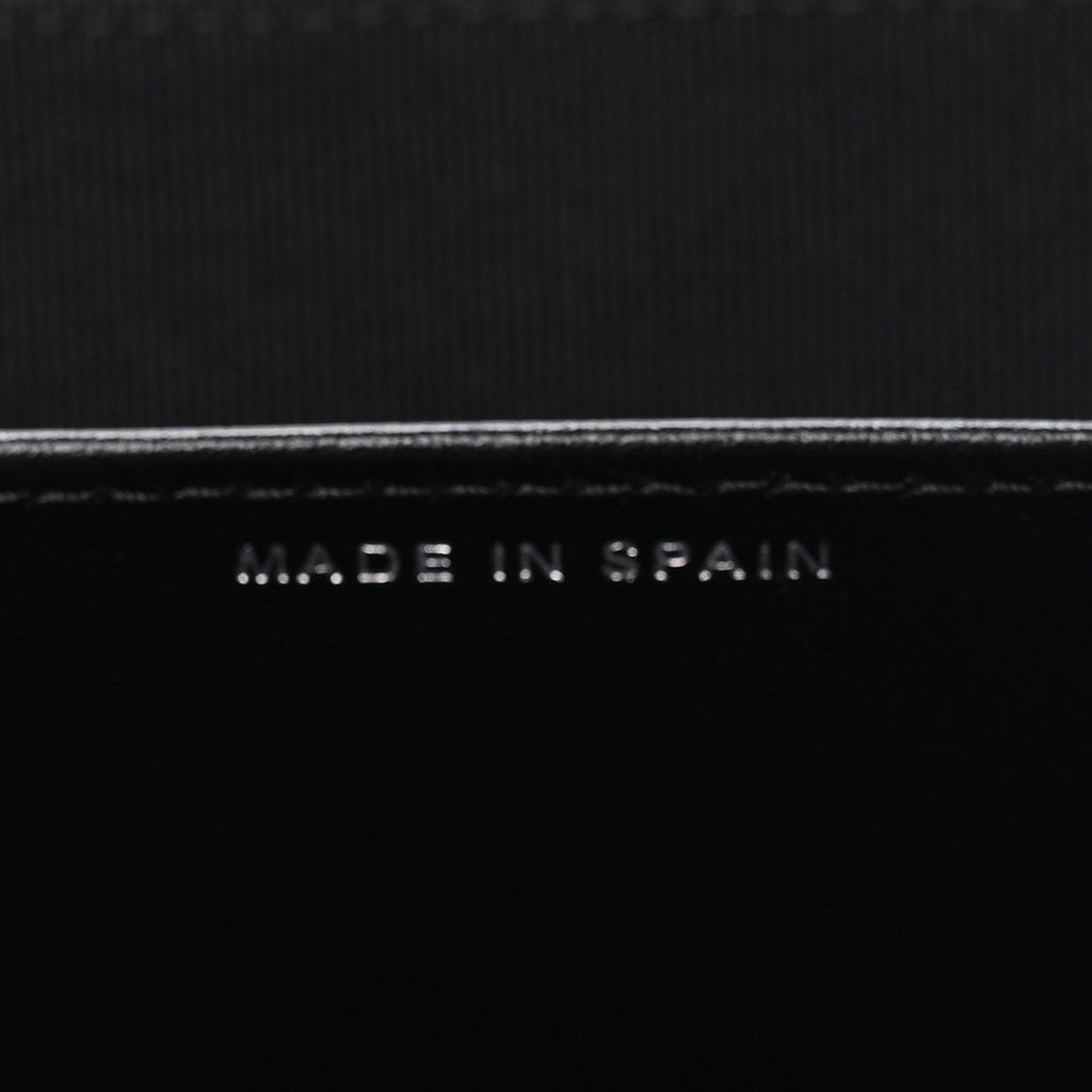 Lambskin Quilted Flap Baguette Crystal Card Holder Wallet Black