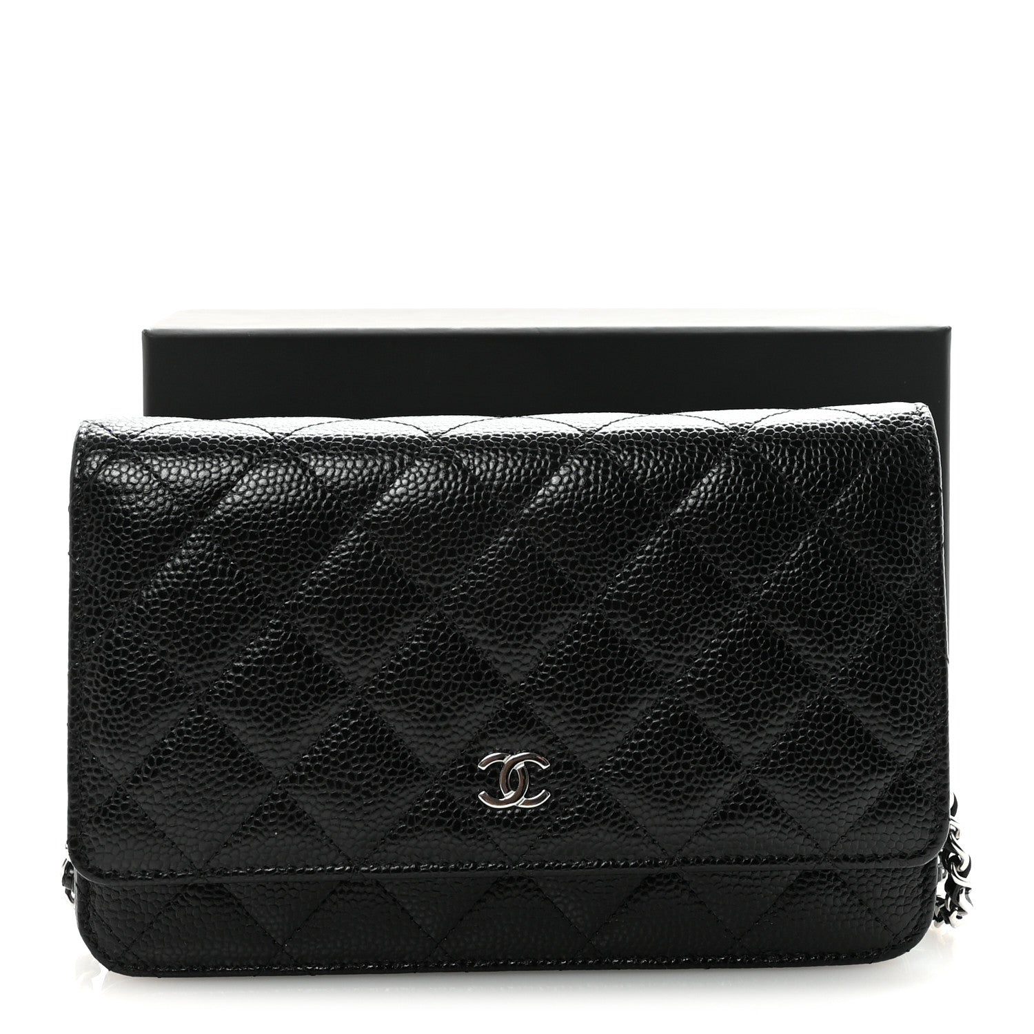 Chanel Caviar Quilted Wallet on Chain WOC Black