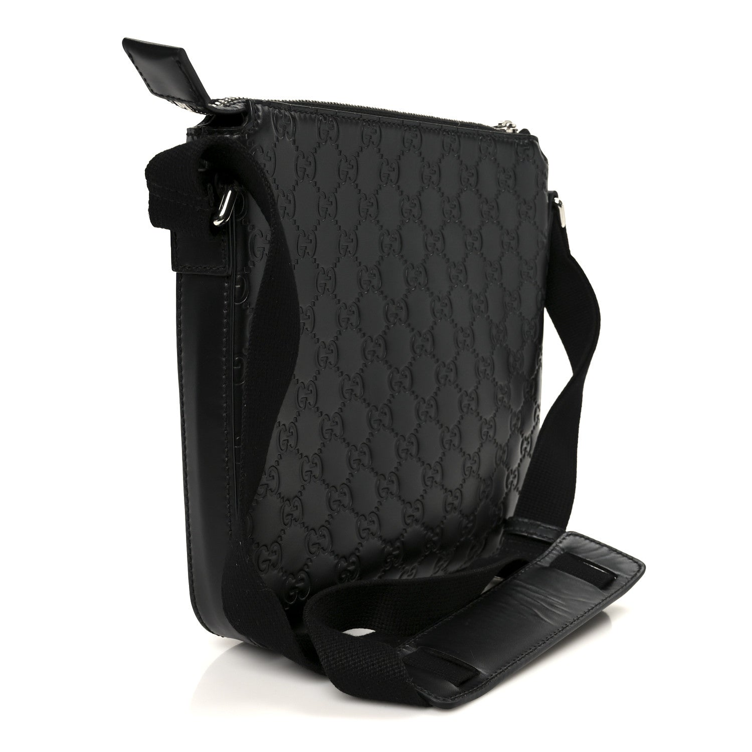 Gucci Guccissima Signature Small Messenger Bag Black