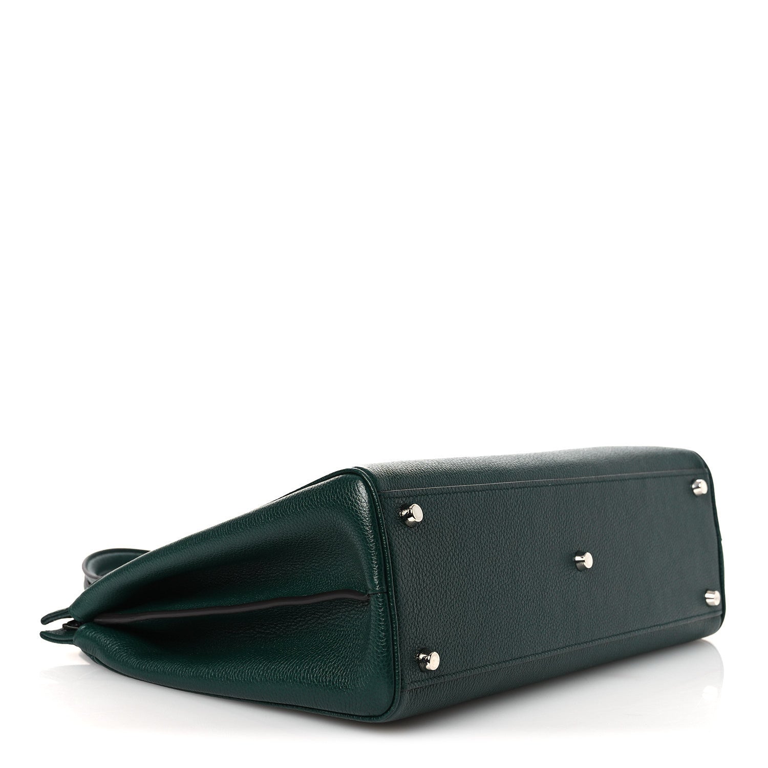 Gucci Grainy Calfskin Medium Zumi Top Handle Bag Vintage Green