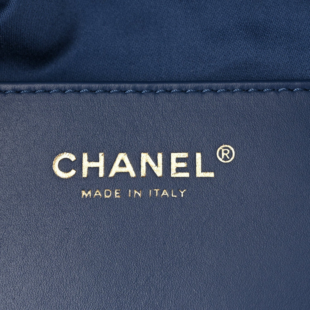 Chanel Washed Denim Quilted Mini Chanel 25 Handbag Blue