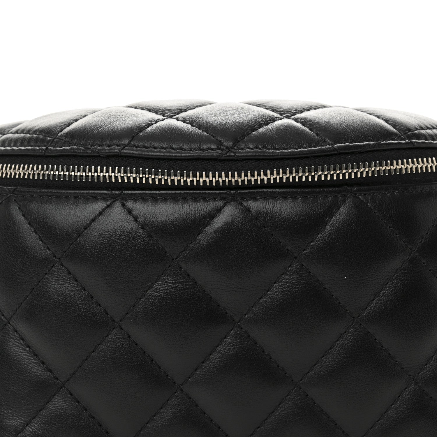 Chanel Calfskin Quilted Uniform Waist Belt Bag Black